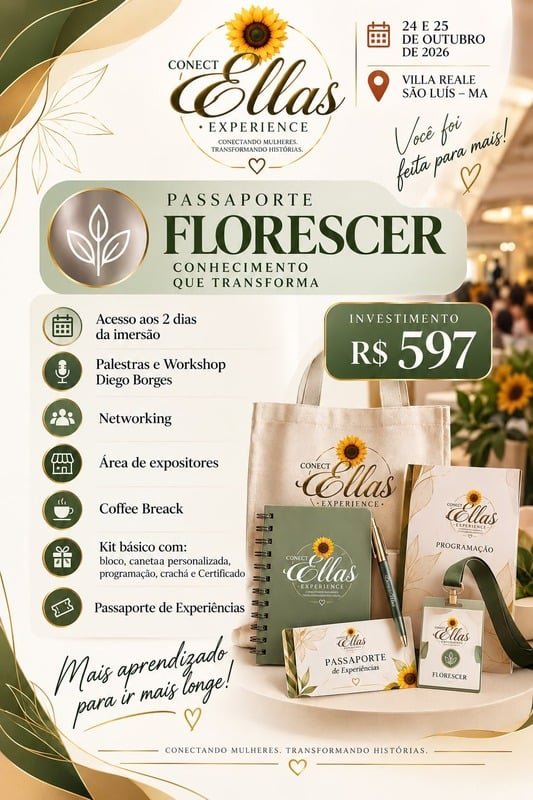 Passaporte Florescer — kit e benefícios. Investimento R$ 597.