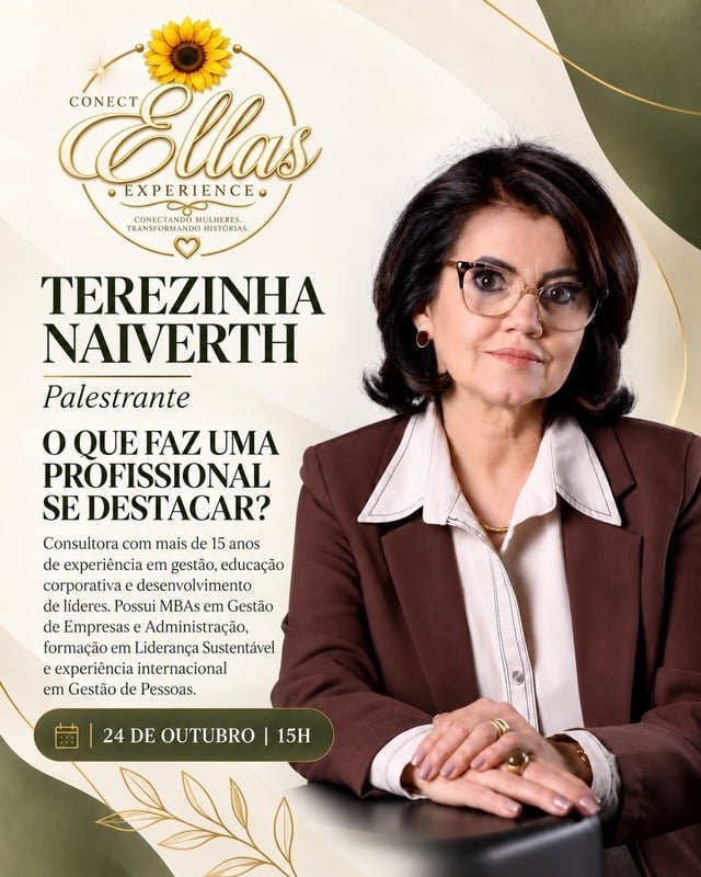 Terezinha Naiverth — O que faz uma profissional se destacar? 24 de outubro, às 15h.