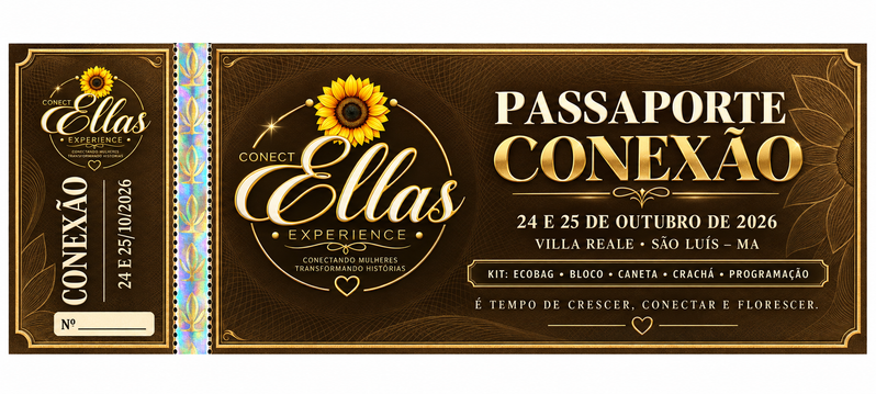Passaporte Conexão — ingresso para 24 e 25 de outubro de 2026, Villa Reale, São Luís.