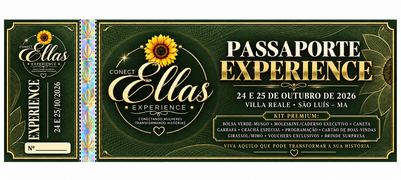 Passaporte Experience — ingresso para 24 e 25 de outubro de 2026, Villa Reale, São Luís.