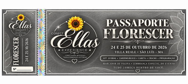 Passaporte Florescer — ingresso para 24 e 25 de outubro de 2026, Villa Reale, São Luís.